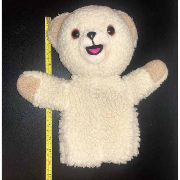 Snuggle Bear Hand Puppet Sherpa Plush Russ Berrie 80s Fabric Softener Vtg Teddy - Picture 7 of 7